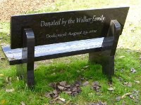 Laser Etched Memorial Bench or Garden Benches